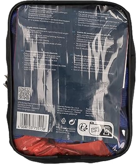 Elastisch sleeptouw XXL, 4 meter, 3000 kg trekkracht