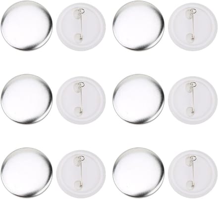 100 Sets Badge Pin Button Onderdelen voor DIY Knutselprojecten en Activiteiten met Kinderen