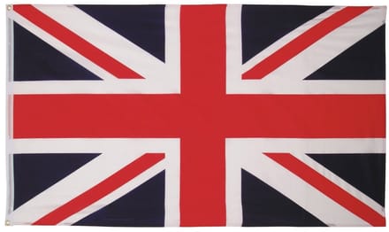 Vlag UK (Groot-Brittannië) - Polyester - 90 x 150 Centimeter - Verstevigingsband - Metalen Ringen