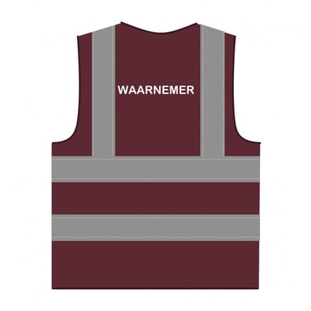 Waarnemer hesje RWS bordeauxrood