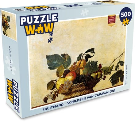 Puzzel Fruitmand - Schilderij van Caravaggio - Legpuzzel - Puzzel 500 stukjes