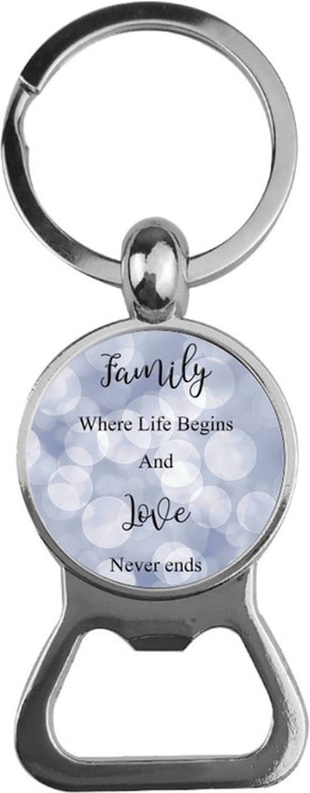 Bieropener Glas - Family Where Life Begins And Love Never Ends