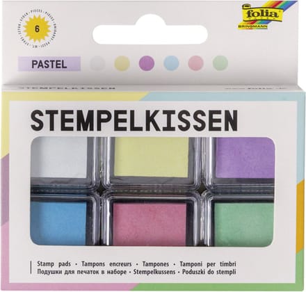 folia stempelkussen set 'Basic', 6-kleuren assorti