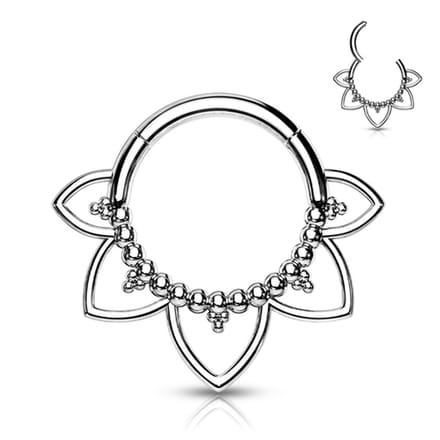 Piercing PVD Filigree sierlijk 1.2x8 - zilver - LMPiercings