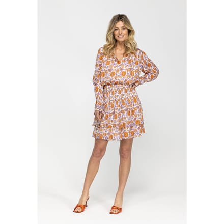 Ibana Siana Print Print Mixed Flowers Maat: 36 | Mini Jurken Outlet | Dames | Oranje
