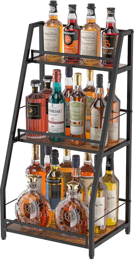 Flessenrek | Whiskey rek | Drankrek | Wijnrek | Displayrek | Houtkleur