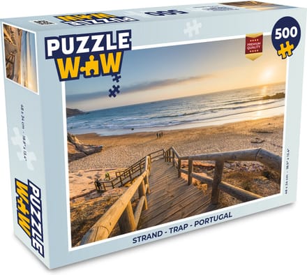 Puzzel Strand - Trap - Portugal - Legpuzzel - Puzzel 500 stukjes