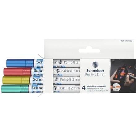 Schneider metallic marker - Paint-It 011 - lijnbreedte 2mm - 4 stuks - S-ML01111502
