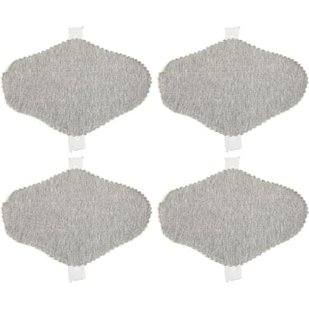 4 stuks Stoffen Inlegkruisjes Grafeen Waterabsorptie Ademend Lekvrij Wasbaar Herbruikbaar M white