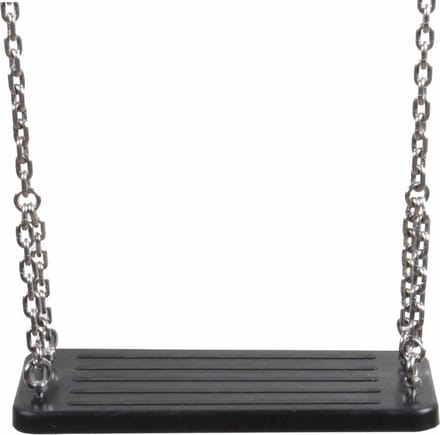 Swingking Schommelzitje Rubber Zwart En Ijzeren Ketting
