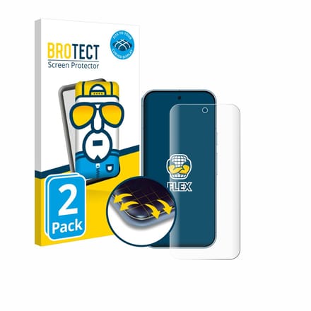 BROTECT - Screenprotector voor Google Pixel 9 Pro XL / 10 Pro XL - Folie Beschermfolie transparant volledig dekking - 2 Stuks