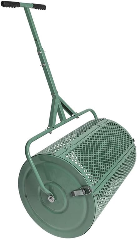 Compost Verspreider - Zaadstrooier Roller - Tuinonderhoud Verspreiden - Grote Capaciteit - 75 Liter - Groen