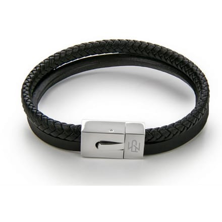 Paul McNeal MB0025SB Lederen Armband Lengte 21cm