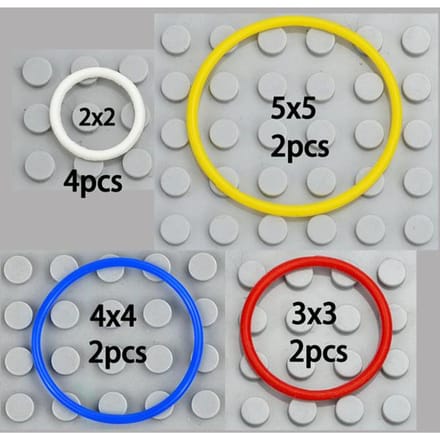 MOC Technisch Elastiek 2x2 3x3 4x4 5x5 EV3 Compatibel 85543 85544 85545 85546 Elastische Band Bakstenen Onderdelen Educatief Speelgoed
