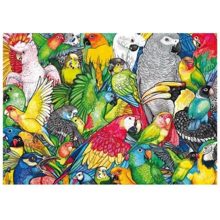 Puzzle 500 pièces - Educa - Perroquets - Animaux - Adulte - Blanc