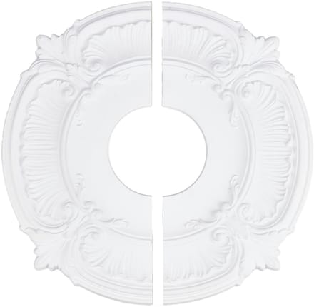Dailygoods - PU Plafondmedaillon met Vintage Bloem Motief 30 cm