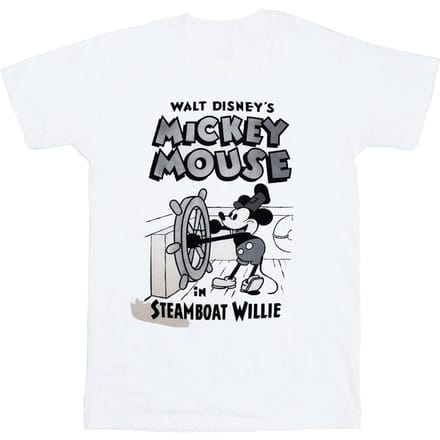 Mickey Mouse Unisex volwassen Steamboat Willie T-shirt M