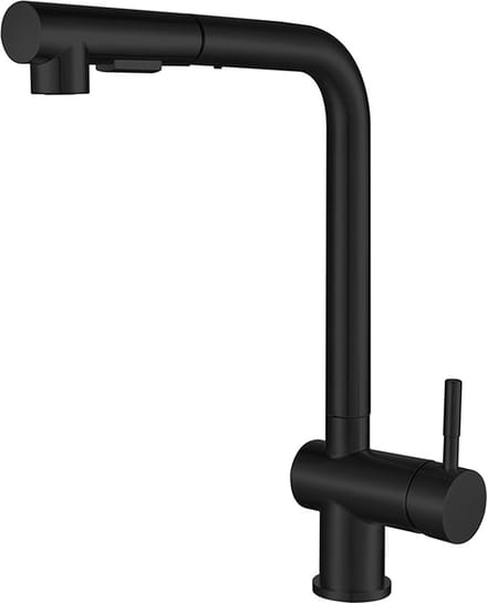 Mawialux keukenkraan - Uittrekbare uitloop - Mat zwart - Larix