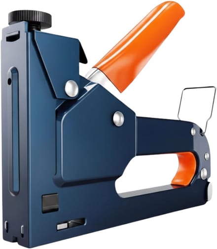 AHD® Nietpistool - Tacker - Spijkerpistool - Handtacker - Oranje/Blauw - 16cm x 3cm x 13cm