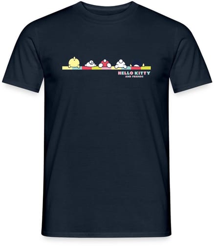 Hello Kitty En Vrienden Achterste T-Shirt Heren