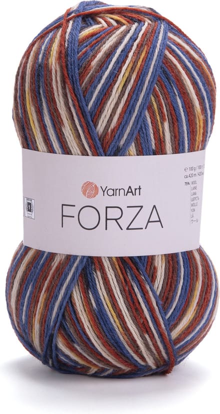 Sokkenwol Yarnart Forza - Blauw/Koper/Bruin 2515