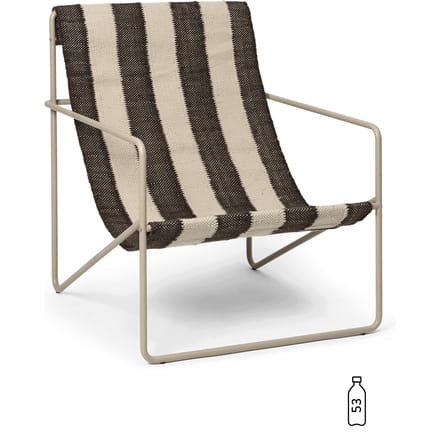 Ferm Living Desert Stoel - cashmere - off-white/chocolate