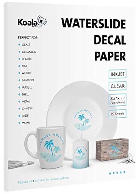 Clear Waterglijbaan Decal Papier voor Inkjetprinters - 20 Vellen