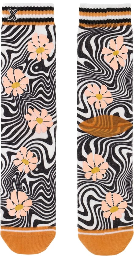 XPOOOS - Dames Retro Flowers Sokken - 1-Pack - Maat One Size