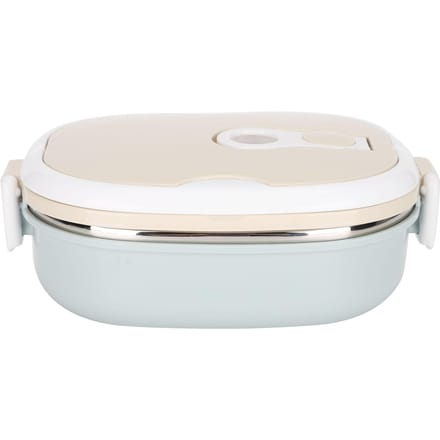 Lunchbox Draagbare Roestvrijstalen Voedselcontainer voor Student Kinderen Werk L wit