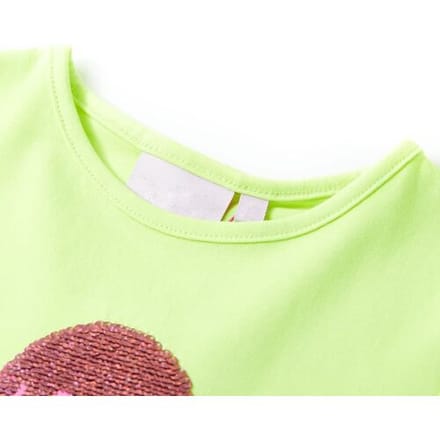 vidaXL Kids'T-shirt Neon Yellow 140 Yellow 116
