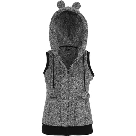 Urban Classics - Teddy Vest met capuchon - XS - Grijs