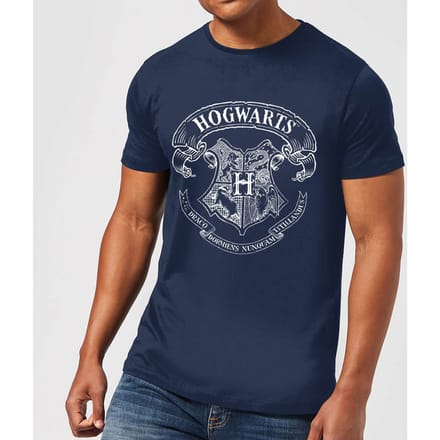 Harry Potter Hogwarts Crest T-shirt - Navy - S