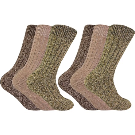 6 Pack Heren Dikke Warme Wolmix Wand socksen