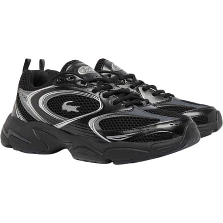 Lacoste Heren Storm 96 2K Gevoerde Platte Sneakers (Zwart)
