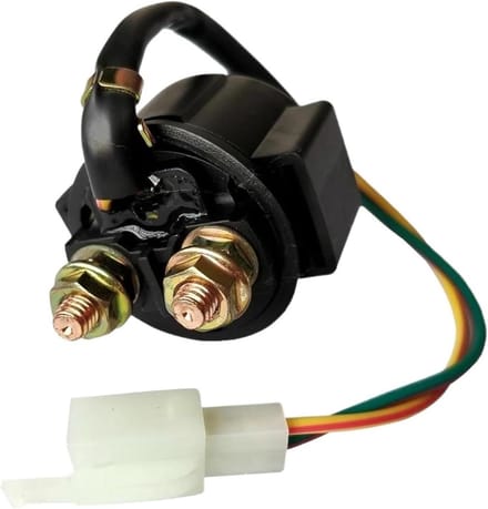 Startrelais Motorfiets - Start Solenoïde - Motor Starten - Circuit Bescherming - 12V - Zwart