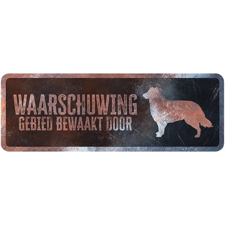 Frans collie waarschuwingsbord D&D Home