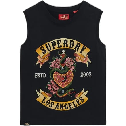 Superdry - Tattoo Rhinestone-hemdje - Dames - Vesten