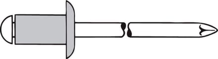 Gesipa 1454064 Popnagel (Ø x l) 6 mm x 18 mm Staal Aluminium Aluminium 1454064 250 stuk(s)