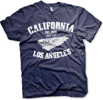 Route 66 Heren Tshirt -L- California Blauw