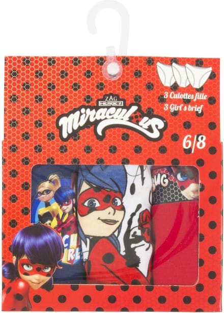 Miraculous ladybug – 3 x onderbroek maat 92/98 - 2/3 jaar