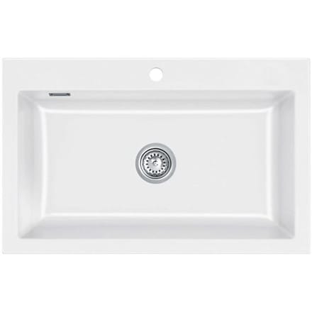 Systemceram Keradomo Mera 80 built-in sink with eccentric actuation, incl. tap hole 507002-12