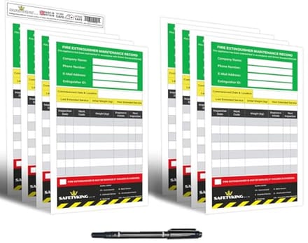 8-delige brandblusser onderhoudsrecordset voor veilig gebruik