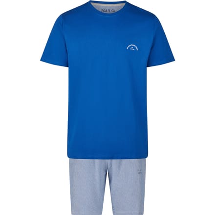 Phil & Co Heren Shortama Korte Pyjama Set Blauw - Maat XXL