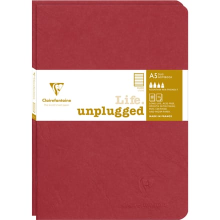 Schrift Clairefontaine A5 lijn 96 pagina's 90gr rood seal à 2 stuks