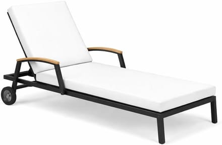 Waterdicht Kussen - Ligstoel Kussen - Buiten Zitten - 50D Schuim - 193x56x6 cm - Wit