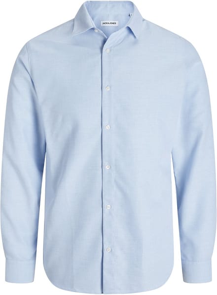 Jack & Jones - Heren Overhemden Joe Slim Fit Structure - Blauw - Maat S
