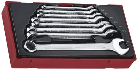 Steekringsleutel set AF TT1 tray van 5/16 tot 3/4 8 delig Teng Tools TT3592