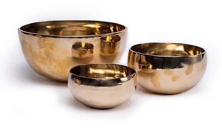 Klankschaal Shanti goudkleurig - 20-21cm - 1050-1250gr