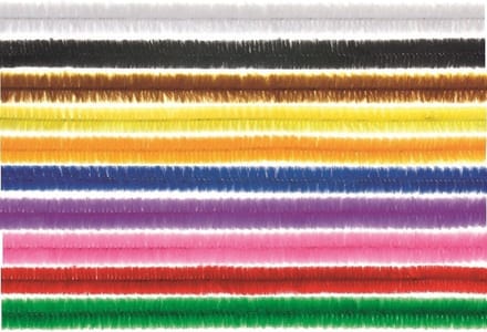 Chenilledraad - 30x - regenboog mix - 50 cm - hobby/knutsel materialen