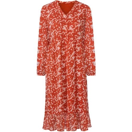ESMARA Dames midi-jurk (Print/oranje, 34)